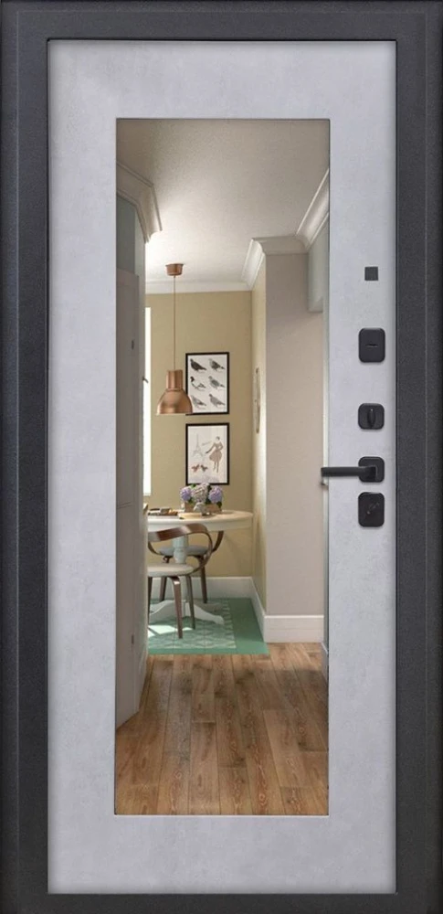 Входная дверь ДвериПРО Модель L-46 ФЛЗ-603 Бетон снежный DPRO204780 внутренняя сторона